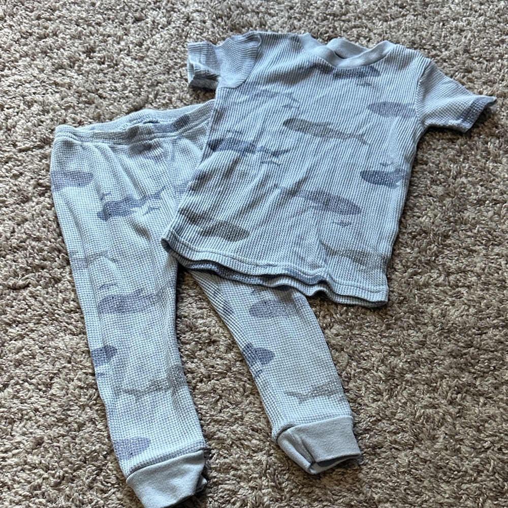 Carter's Gray Whale Print Kids Pajama Set